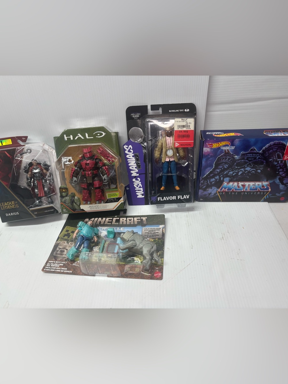 Collectible Toy Lot 5pc Halo League of Legends MOTU Flavor Flav Minecraft NEW